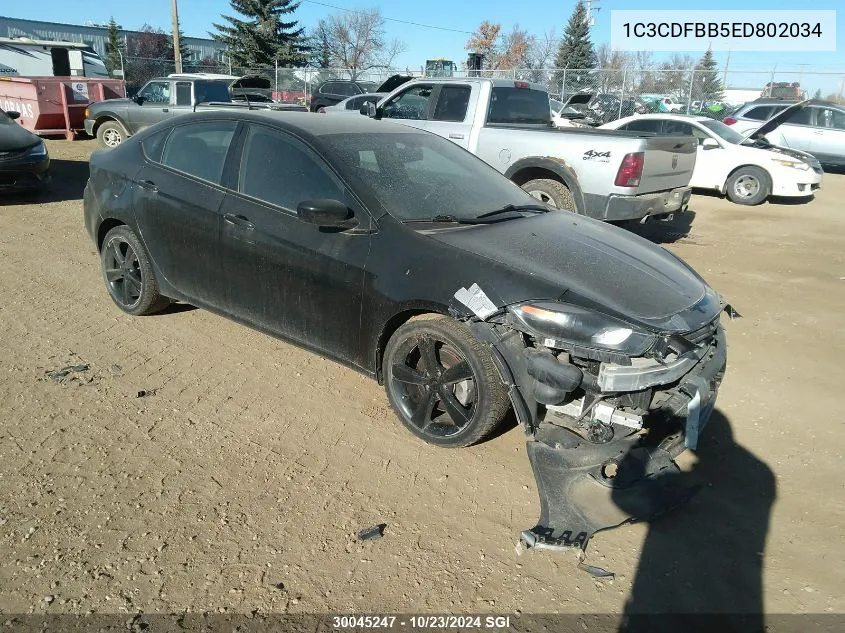 2014 Dodge Dart Sxt VIN: 1C3CDFBB5ED802034 Lot: 30045247