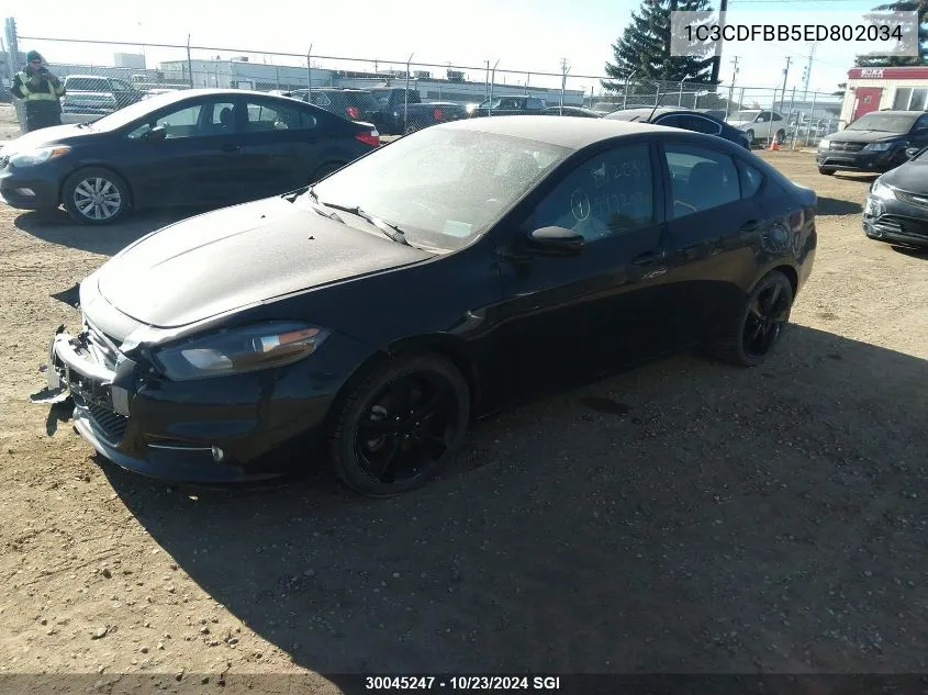 2014 Dodge Dart Sxt VIN: 1C3CDFBB5ED802034 Lot: 30045247