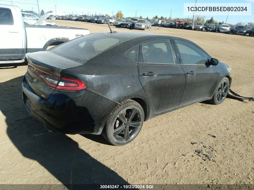 1C3CDFBB5ED802034 2014 Dodge Dart Sxt