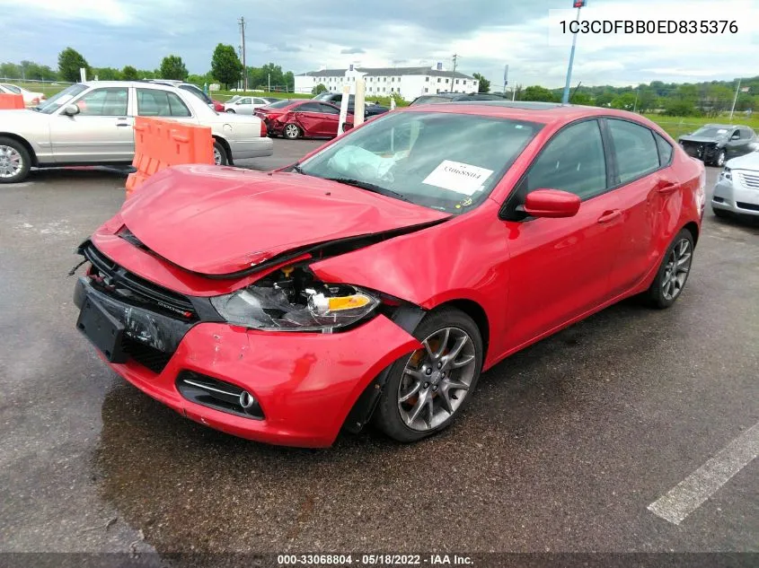 1C3CDFBB0ED835376 2014 Dodge Dart Sxt