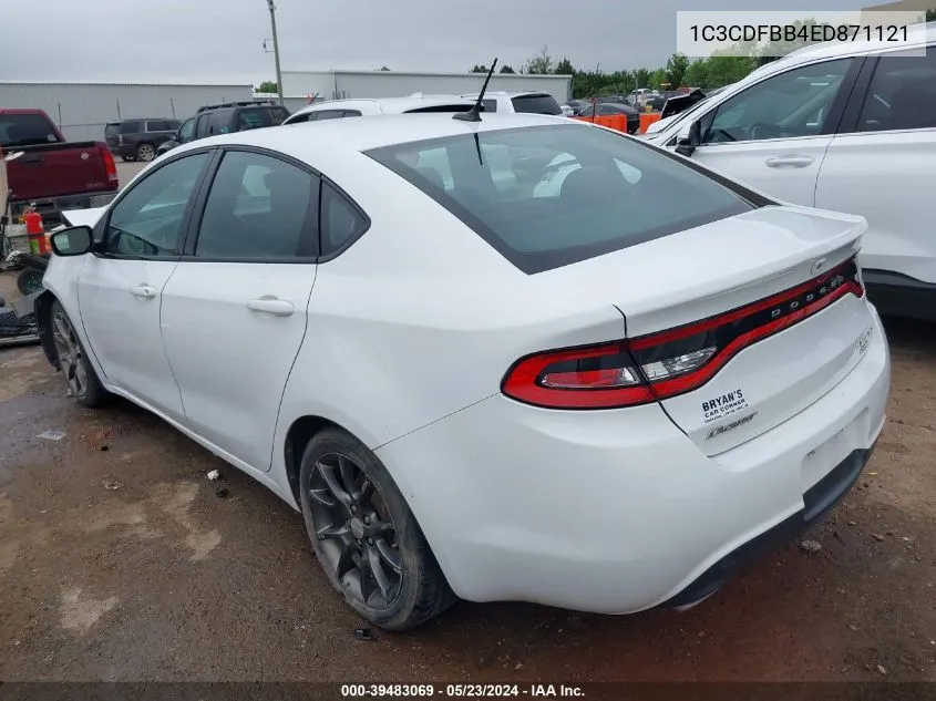 2014 Dodge Dart Sxt VIN: 1C3CDFBB4ED871121 Lot: 39483069