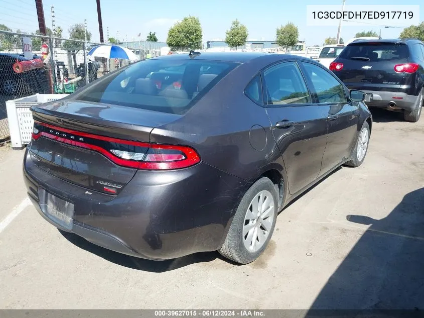 2014 Dodge Dart Aero VIN: 1C3CDFDH7ED917719 Lot: 39627015