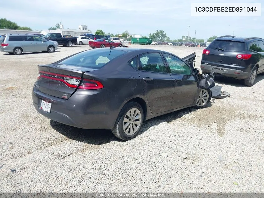 2014 Dodge Dart Sxt VIN: 1C3CDFBB2ED891044 Lot: 39732124