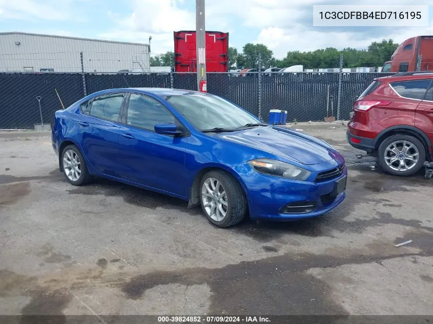 2014 Dodge Dart Sxt VIN: 1C3CDFBB4ED716195 Lot: 39824852