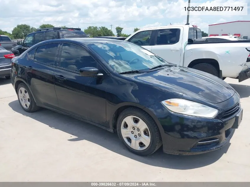 2014 Dodge Dart Se VIN: 1C3CDFAA8ED771497 Lot: 39826632