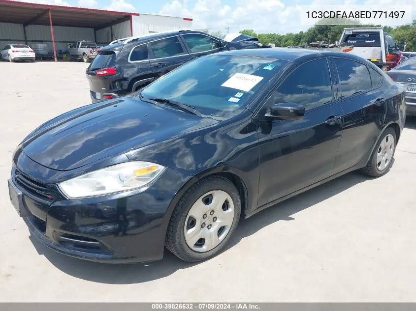 2014 Dodge Dart Se VIN: 1C3CDFAA8ED771497 Lot: 39826632