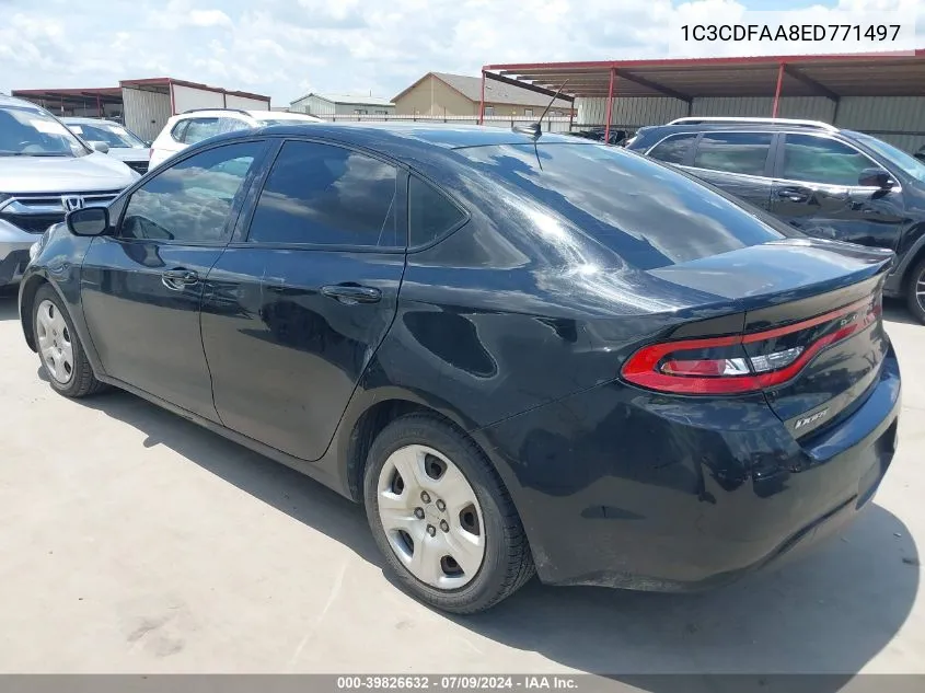 2014 Dodge Dart Se VIN: 1C3CDFAA8ED771497 Lot: 39826632