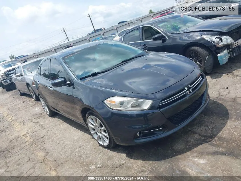 2014 Dodge Dart Limited VIN: 1C3CDFCB0ED673165 Lot: 39981463