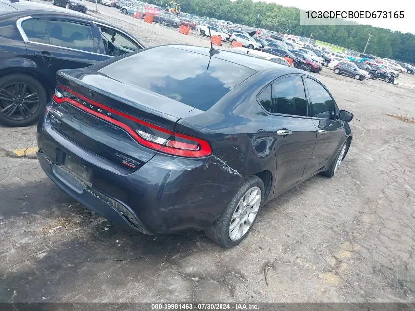 2014 Dodge Dart Limited VIN: 1C3CDFCB0ED673165 Lot: 39981463