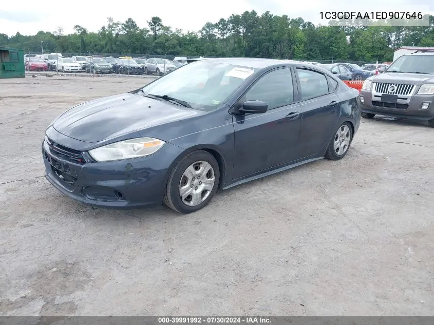 1C3CDFAA1ED907646 2014 Dodge Dart Se