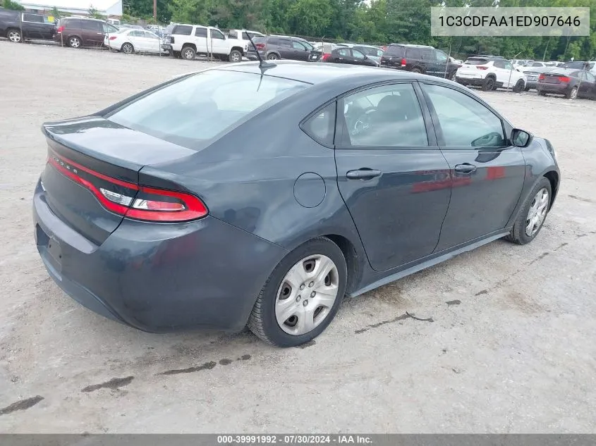 1C3CDFAA1ED907646 2014 Dodge Dart Se