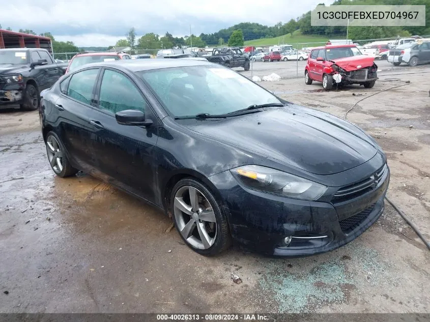 2014 Dodge Dart Gt VIN: 1C3CDFEBXED704967 Lot: 40026313