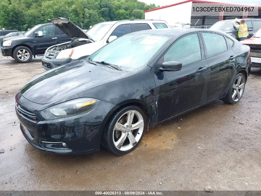 2014 Dodge Dart Gt VIN: 1C3CDFEBXED704967 Lot: 40026313