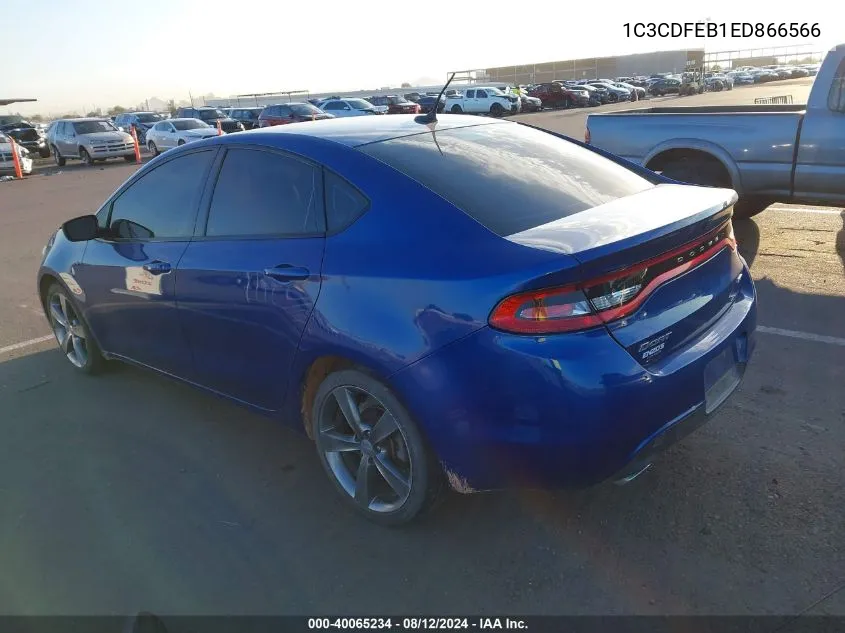 2014 Dodge Dart Gt VIN: 1C3CDFEB1ED866566 Lot: 40065234