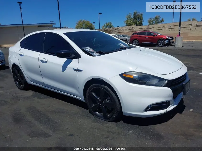 1C3CDFBB2ED867553 2014 Dodge Dart Sxt