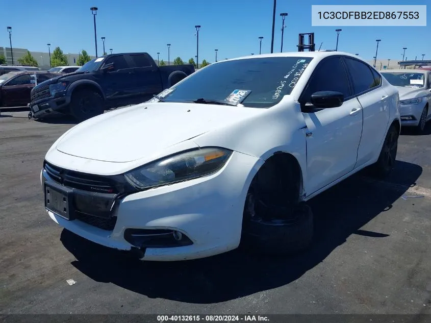 1C3CDFBB2ED867553 2014 Dodge Dart Sxt