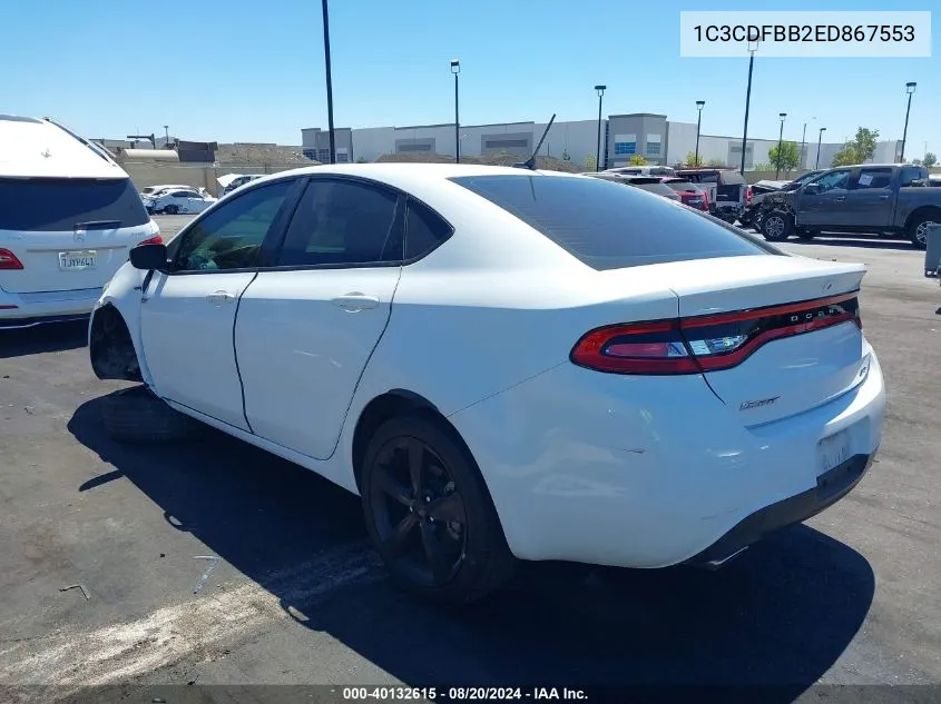 1C3CDFBB2ED867553 2014 Dodge Dart Sxt