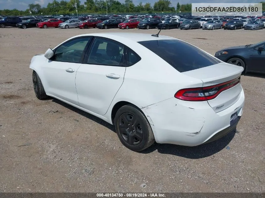 1C3CDFAA2ED861180 2014 Dodge Dart Se