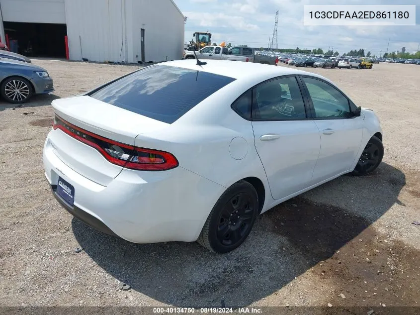 2014 Dodge Dart Se VIN: 1C3CDFAA2ED861180 Lot: 40134750