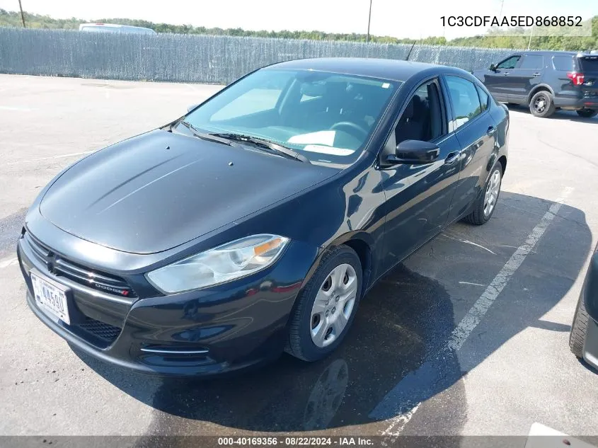 2014 Dodge Dart Se VIN: 1C3CDFAA5ED868852 Lot: 40169356