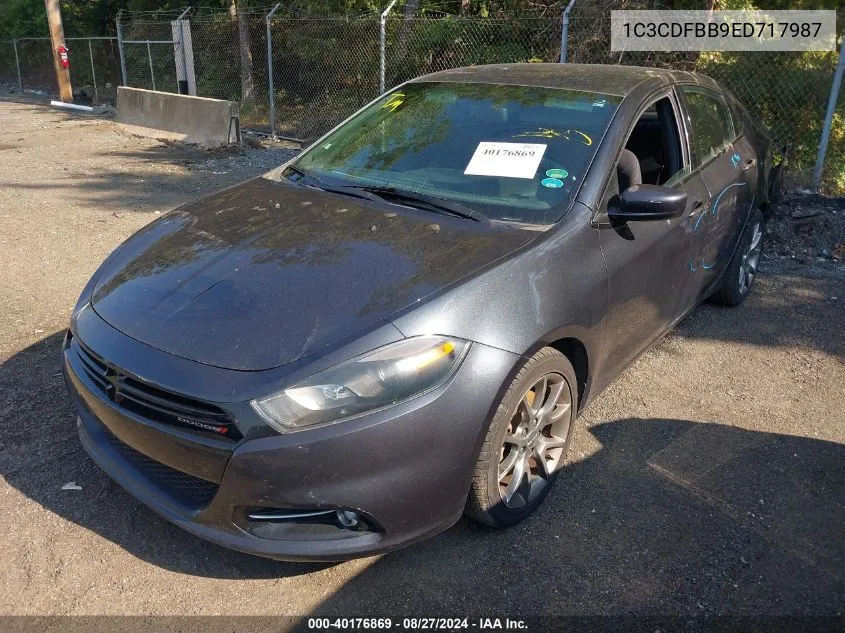 2014 Dodge Dart Sxt VIN: 1C3CDFBB9ED717987 Lot: 40176869