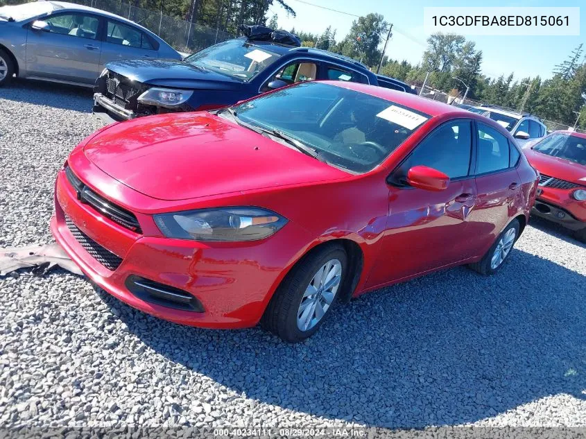 2014 Dodge Dart Sxt VIN: 1C3CDFBA8ED815061 Lot: 40234111