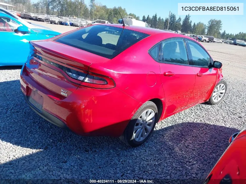 2014 Dodge Dart Sxt VIN: 1C3CDFBA8ED815061 Lot: 40234111