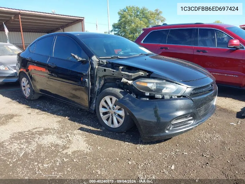 2014 Dodge Dart Sxt VIN: 1C3CDFBB6ED697424 Lot: 40240570