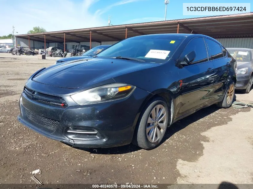 1C3CDFBB6ED697424 2014 Dodge Dart Sxt