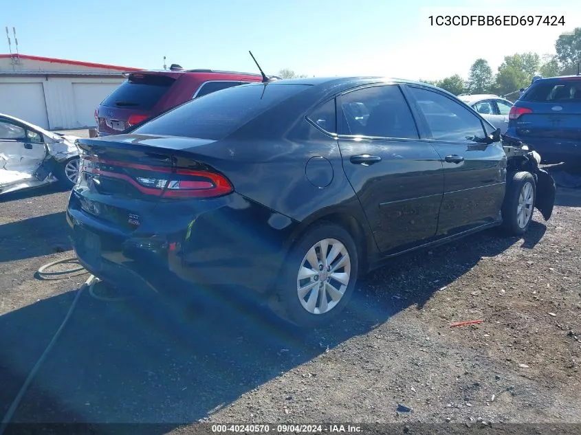 1C3CDFBB6ED697424 2014 Dodge Dart Sxt