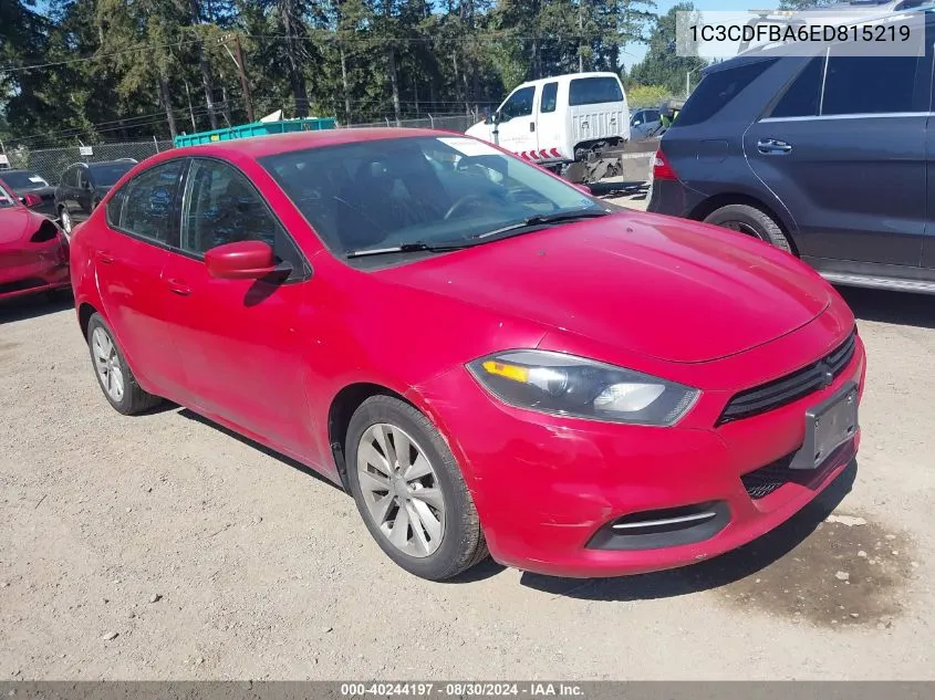 1C3CDFBA6ED815219 2014 Dodge Dart Sxt