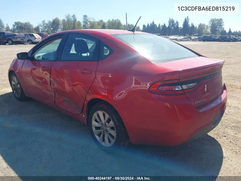 1C3CDFBA6ED815219 2014 Dodge Dart Sxt