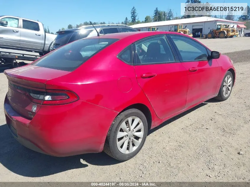 1C3CDFBA6ED815219 2014 Dodge Dart Sxt