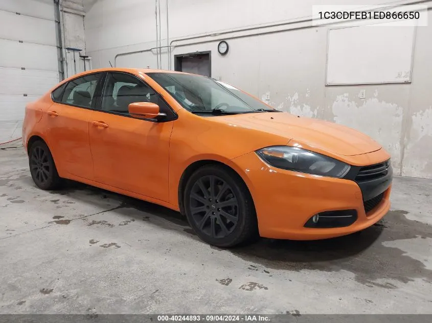 2014 Dodge Dart Gt VIN: 1C3CDFEB1ED866650 Lot: 40244893