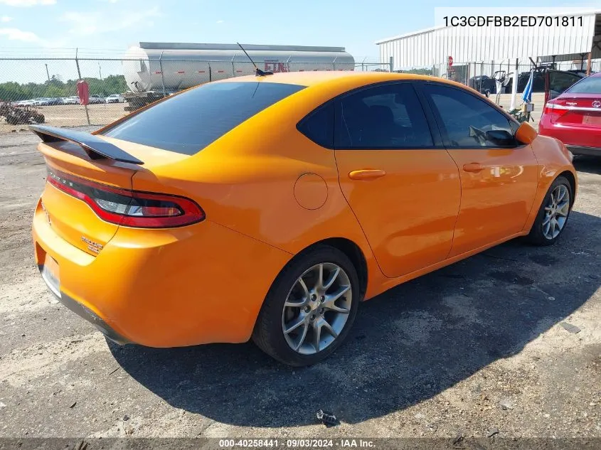 2014 Dodge Dart Sxt VIN: 1C3CDFBB2ED701811 Lot: 40258441