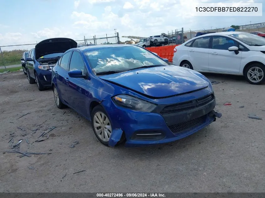 2014 Dodge Dart Sxt VIN: 1C3CDFBB7ED822270 Lot: 40272496