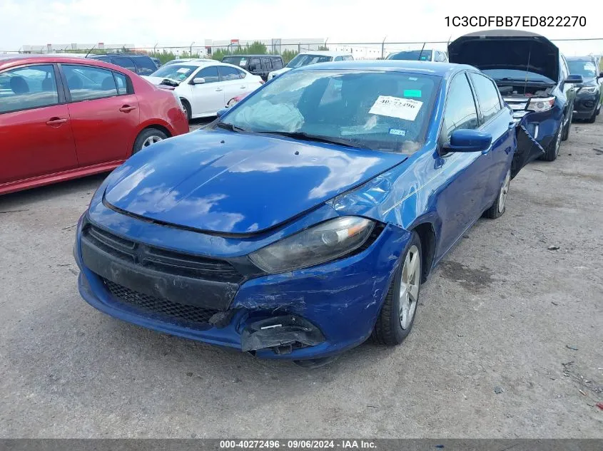 2014 Dodge Dart Sxt VIN: 1C3CDFBB7ED822270 Lot: 40272496