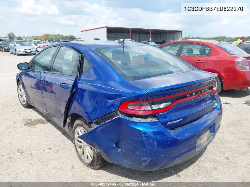 2014 Dodge Dart Sxt VIN: 1C3CDFBB7ED822270 Lot: 40272496