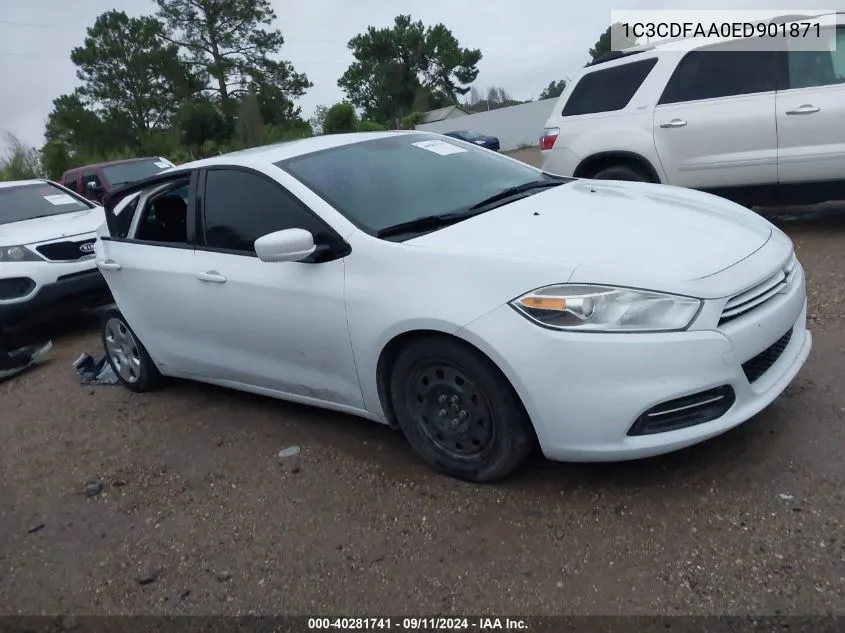 2014 Dodge Dart Se VIN: 1C3CDFAA0ED901871 Lot: 40281741