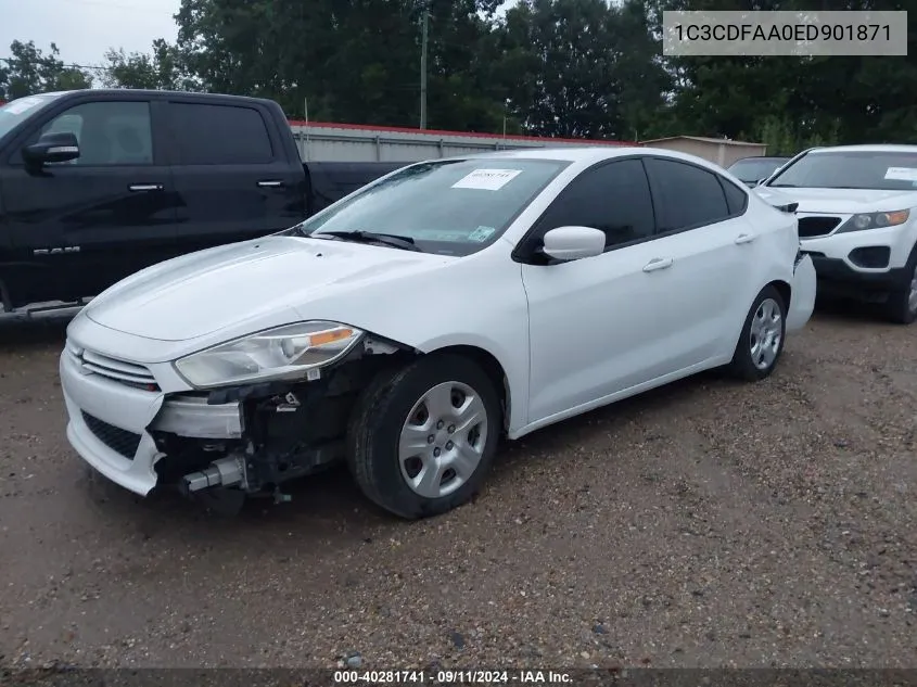 2014 Dodge Dart Se VIN: 1C3CDFAA0ED901871 Lot: 40281741