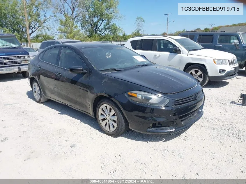 2014 Dodge Dart Sxt VIN: 1C3CDFBB0ED919715 Lot: 40311954