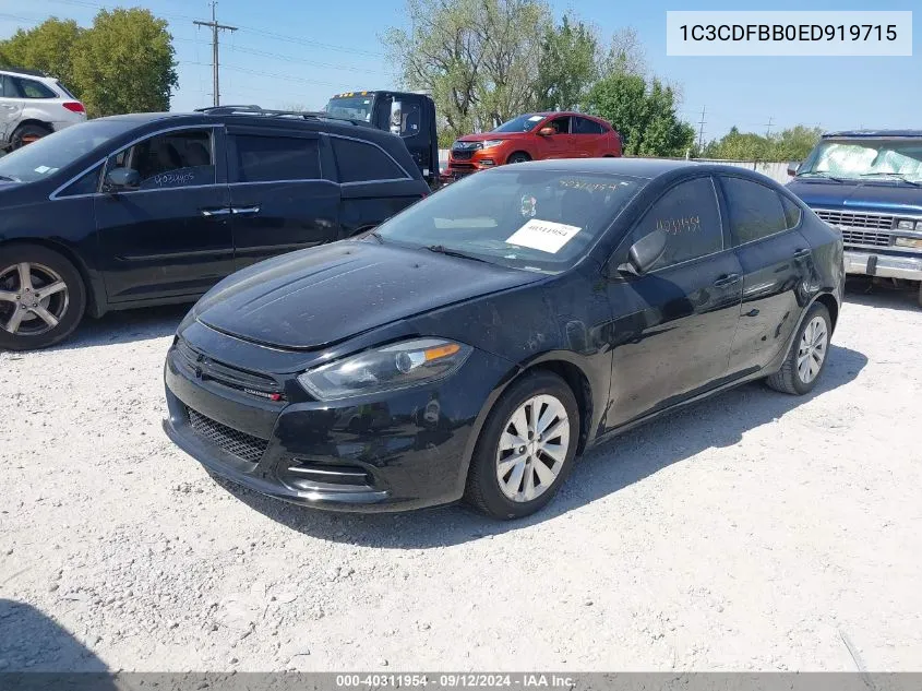 2014 Dodge Dart Sxt VIN: 1C3CDFBB0ED919715 Lot: 40311954