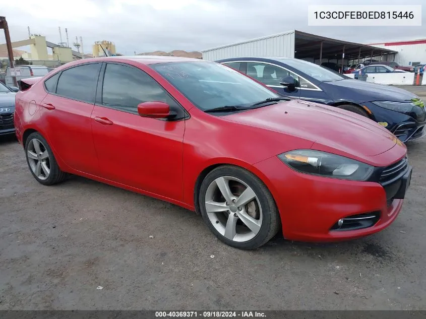 2014 Dodge Dart Gt VIN: 1C3CDFEB0ED815446 Lot: 40369371