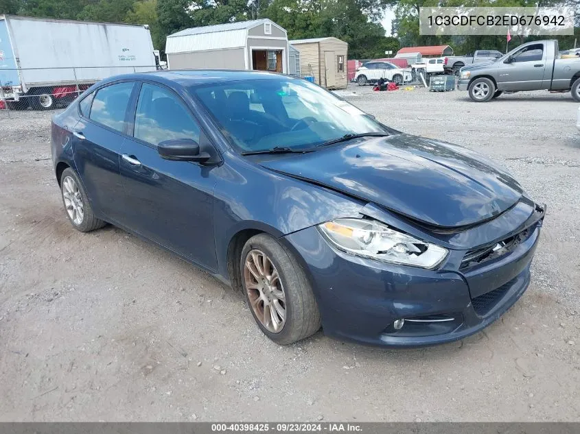 2014 Dodge Dart Limited VIN: 1C3CDFCB2ED676942 Lot: 40398425