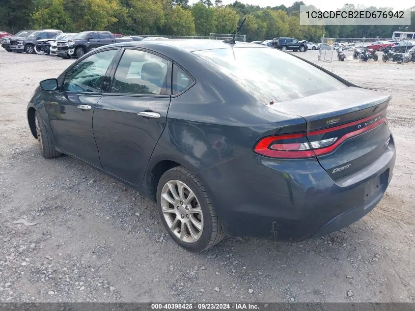 2014 Dodge Dart Limited VIN: 1C3CDFCB2ED676942 Lot: 40398425