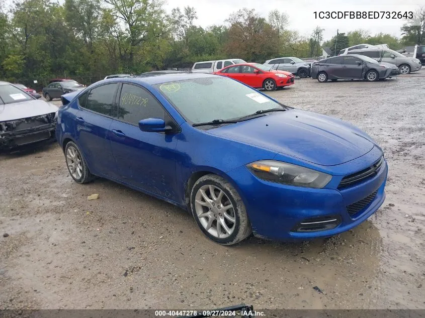 2014 Dodge Dart Sxt VIN: 1C3CDFBB8ED732643 Lot: 40447278