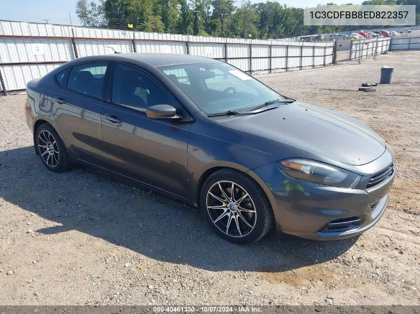 2014 Dodge Dart Sxt VIN: 1C3CDFBB8ED822357 Lot: 40461330