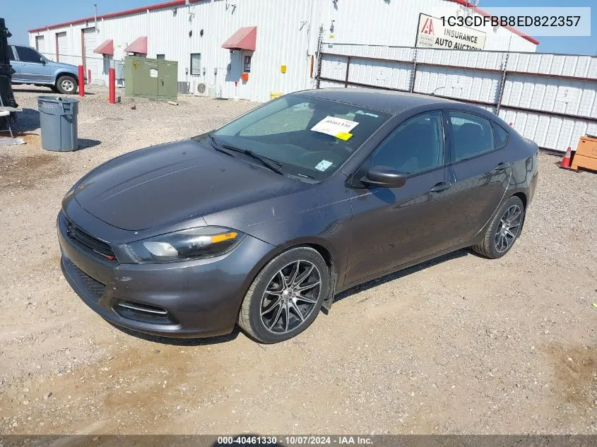 2014 Dodge Dart Sxt VIN: 1C3CDFBB8ED822357 Lot: 40461330