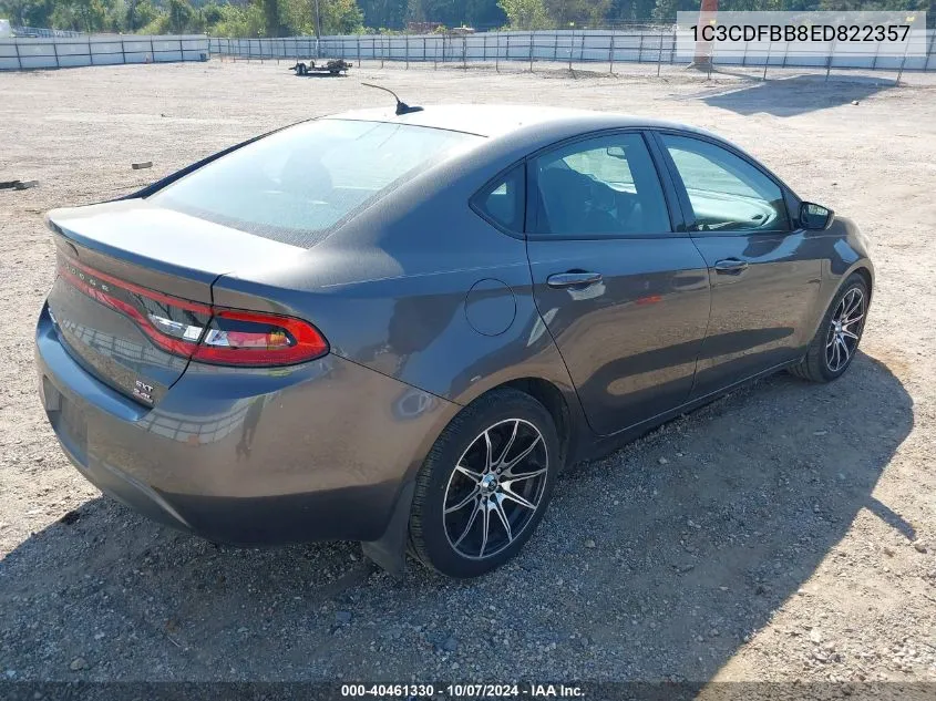 2014 Dodge Dart Sxt VIN: 1C3CDFBB8ED822357 Lot: 40461330