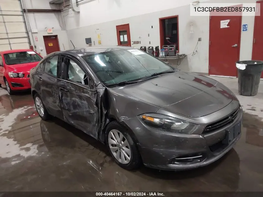 2014 Dodge Dart Sxt VIN: 1C3CDFBB2ED857931 Lot: 40464167